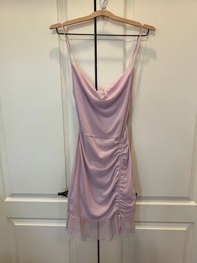 PrettyLittleThing Lilac Cowl Neck Midi Dress